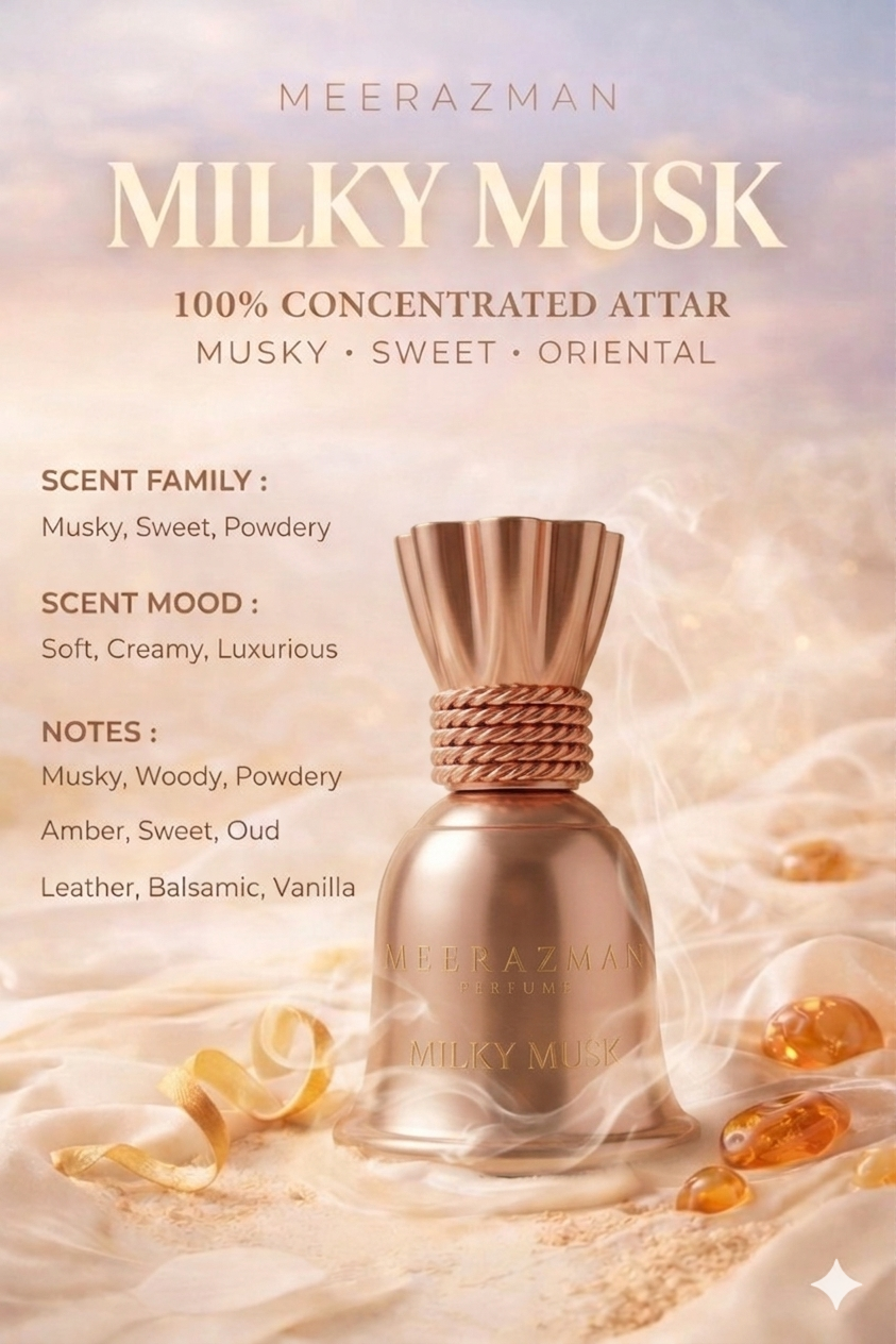 Meerazman MILKY MUSK Premium Attar - 12ml