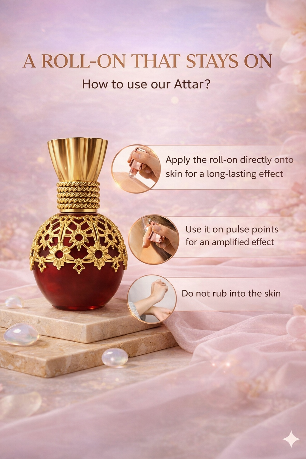 Meerazman MOON BLUSH Premium Attar - 12ml