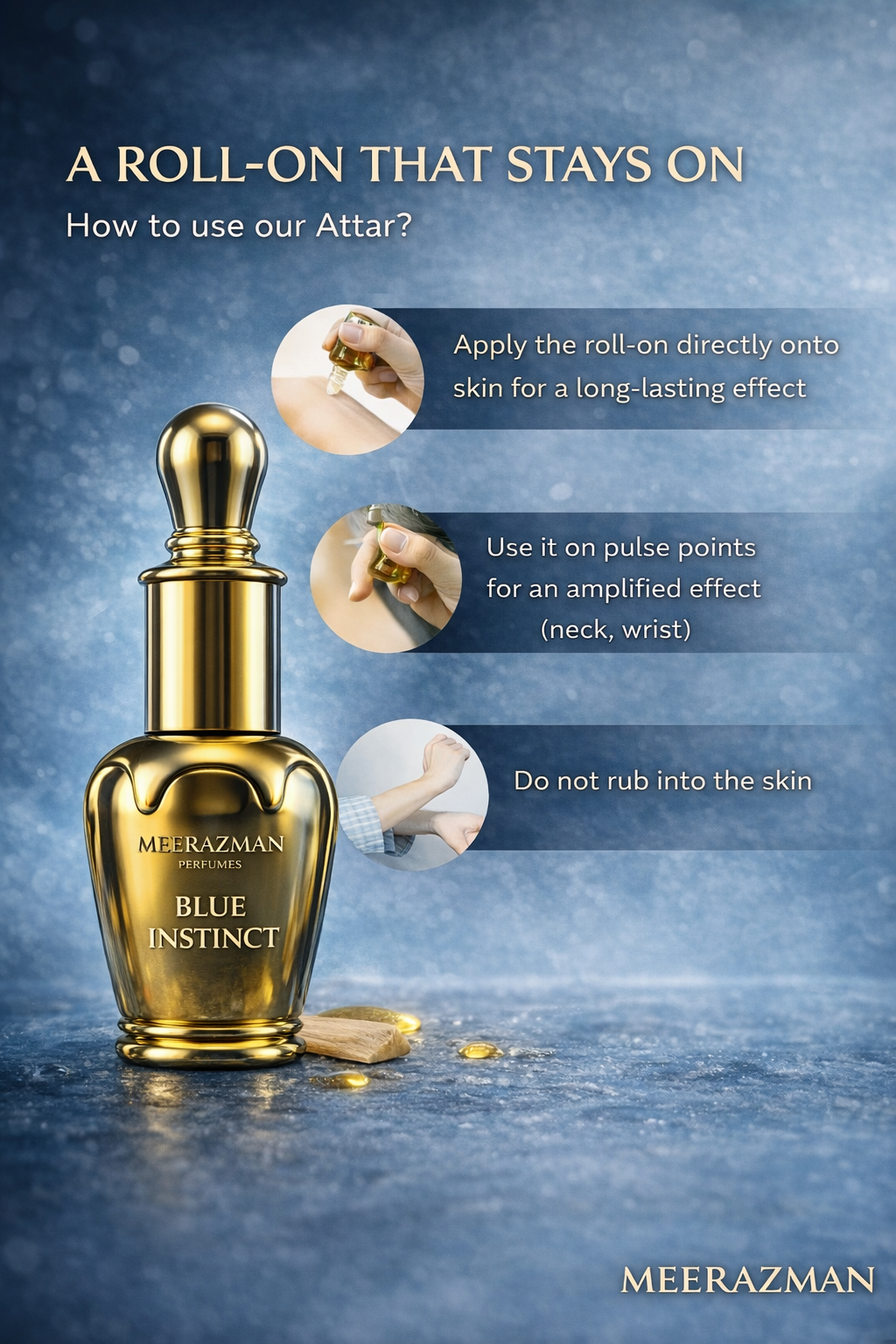 Meerazman BLUE INSTINCT Premium Attar - 12ml