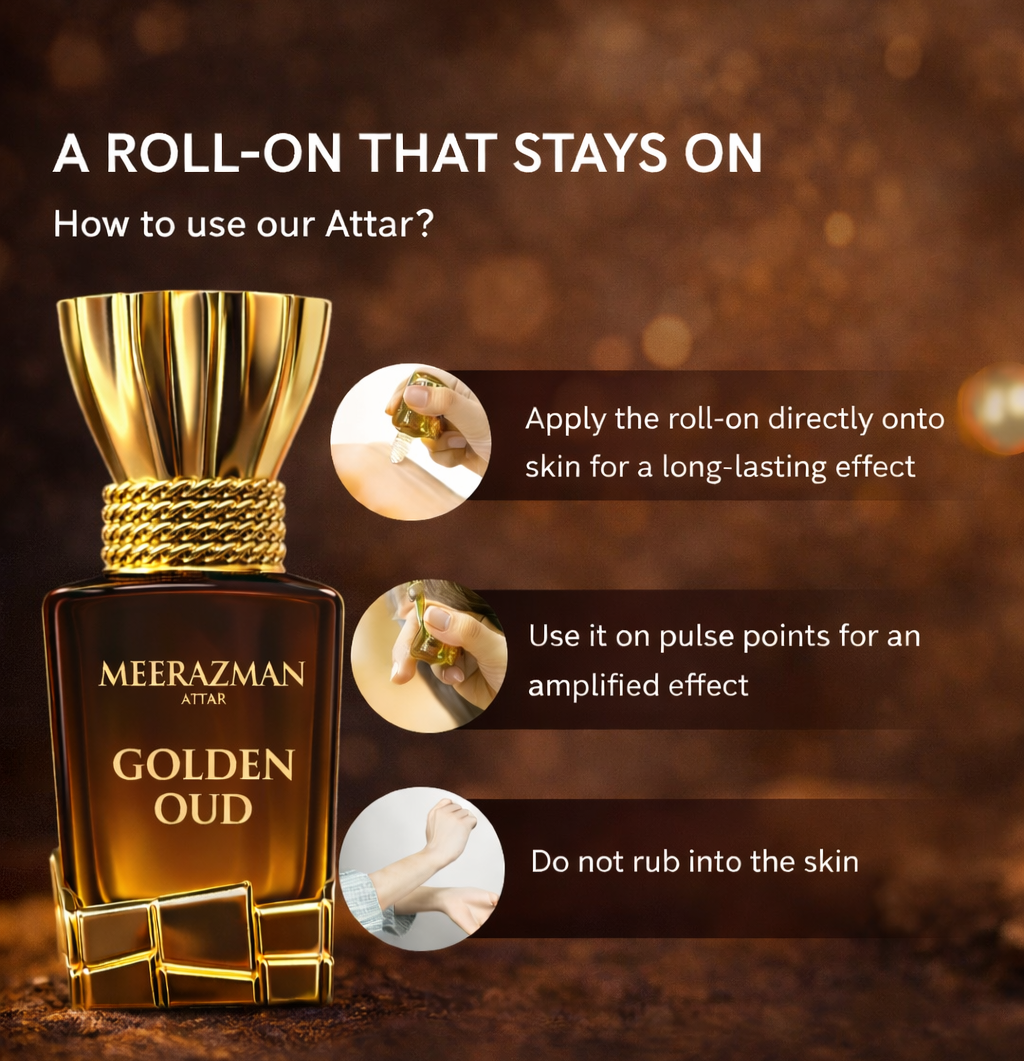 Meerazman GOLDEN OUD Premium Attar - 12ml