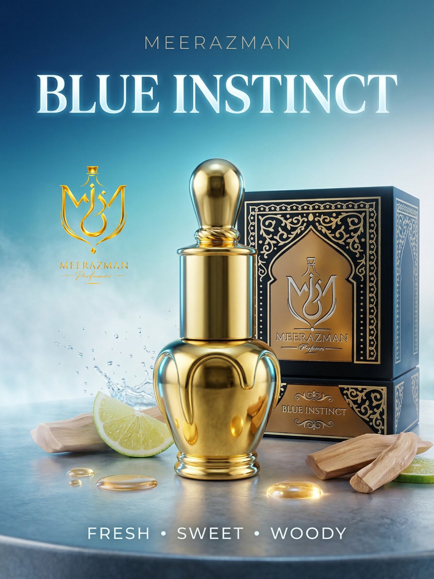 Meerazman BLUE INSTINCT Premium Attar - 12ml