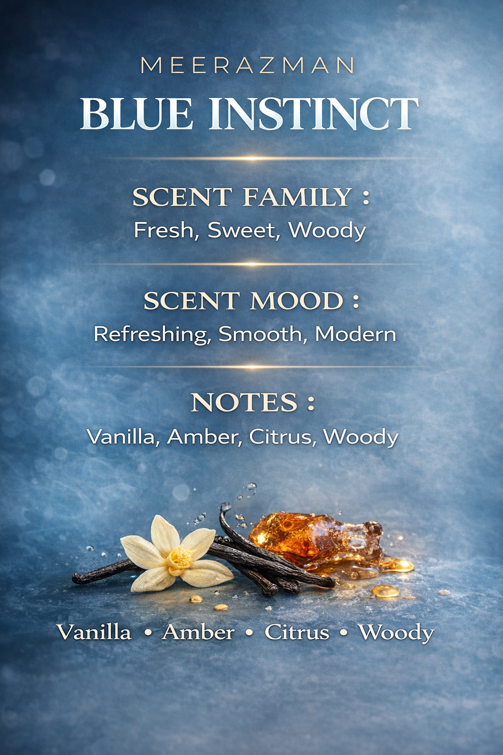 Meerazman BLUE INSTINCT Premium Attar - 12ml