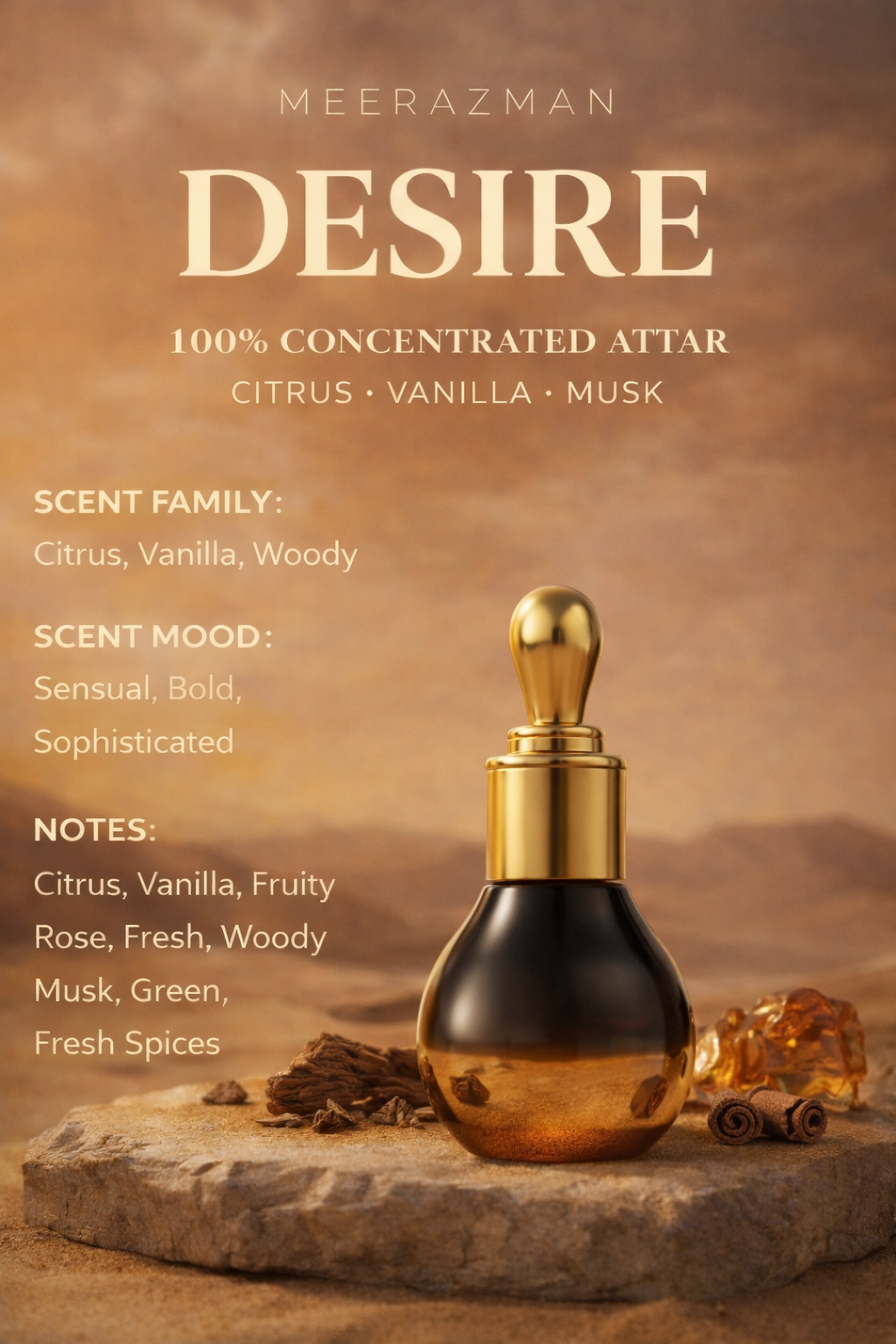 Meerazman DESIRE Premium Attar - 12ml